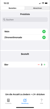 Bestellung aufnehmen