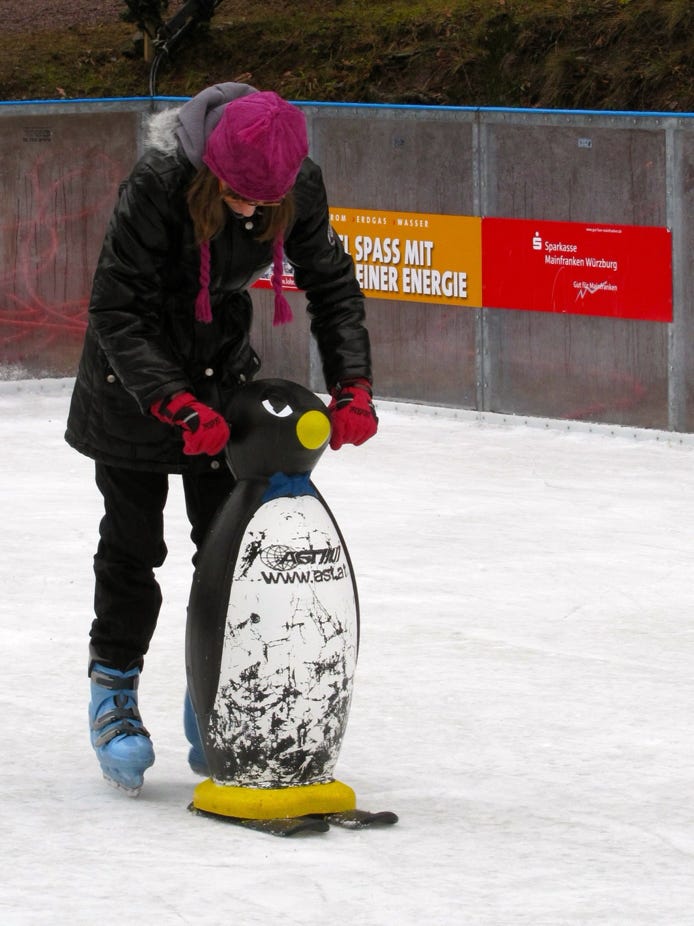 Chantal beim Eislaufen