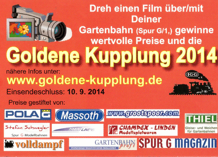 Plaket des Wettberwebes Goldene Kupplung