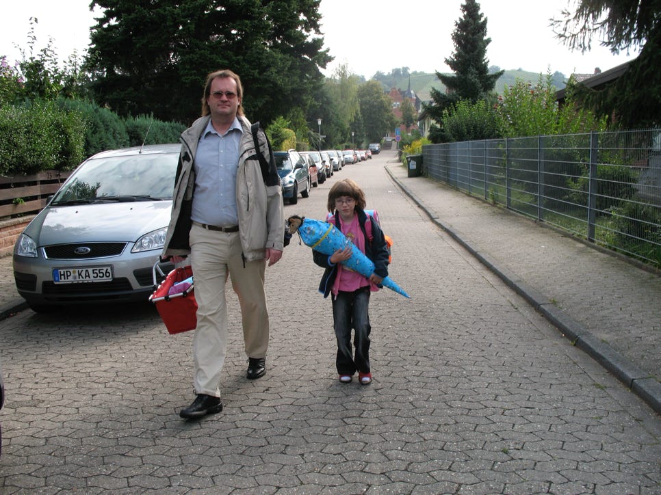 Auf dem Weg zum ersten Schultag